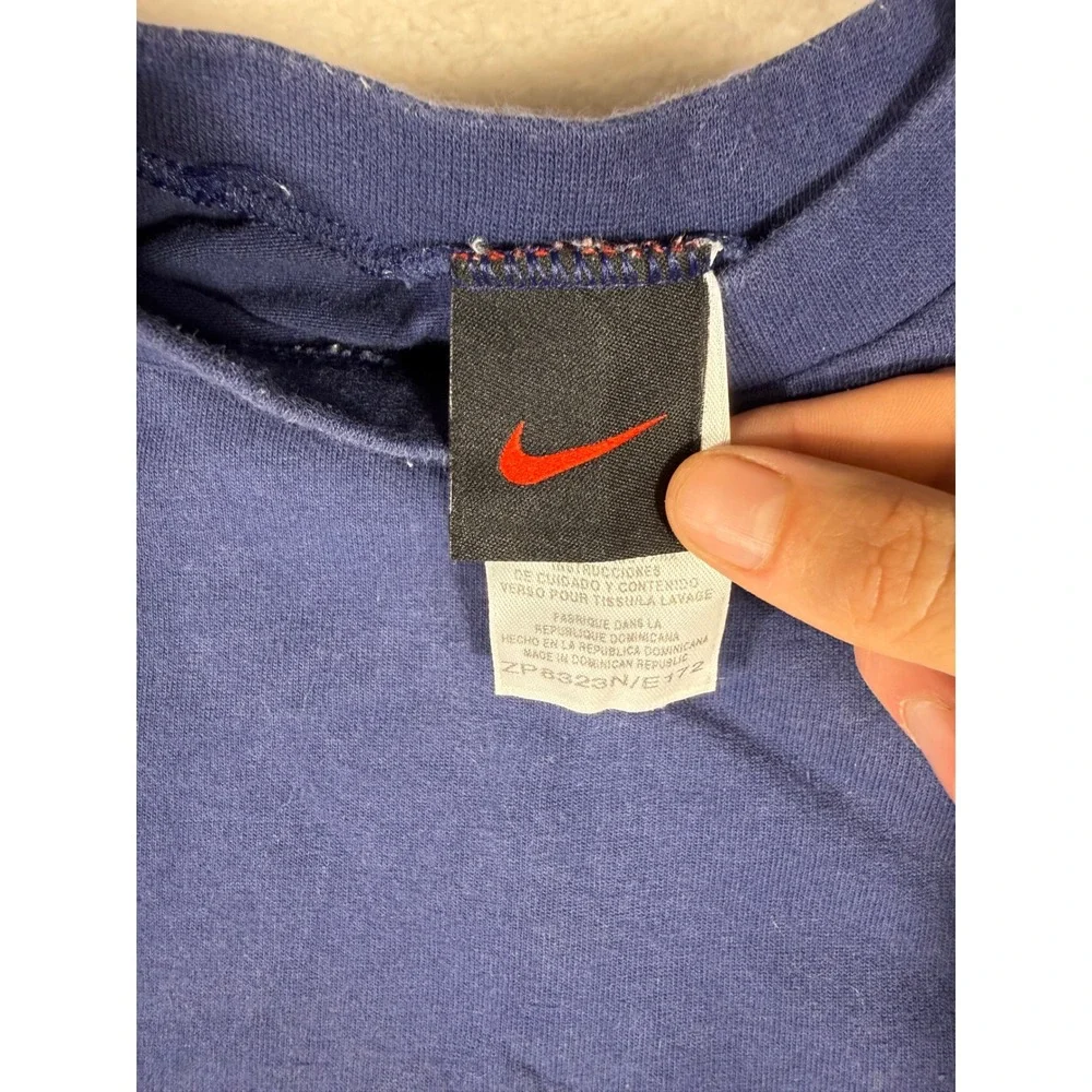 Nike Graphic T-Shirt Kids Size 7 Navy Blue Good Basketball Sporty Tee‎